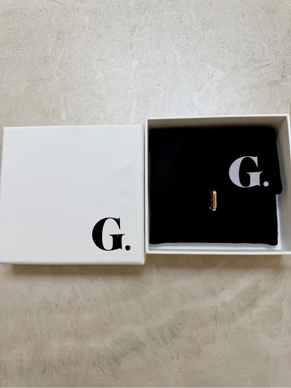 G. Gold-Plated Women’s Earring - Polished Gold Finish